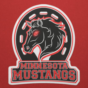 Minnesota Mustangs Mascot Vinyl Sticker