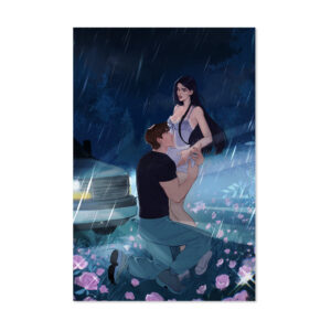 Staten & Knox Rainy Embrace Art Print - LOVESTRUCK
