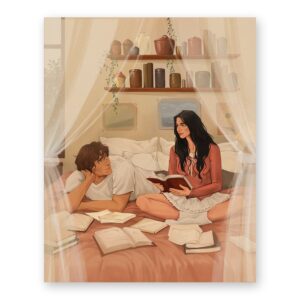 Staten & Knox Reading in Bed Art Print – LOVESTRUCK